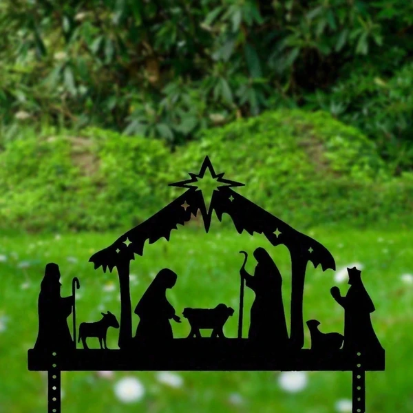 CIFbuy Waterproof Metal Nativity Projector Light Outdoor Wall Christmas Decoration Gift(TikTok, Temu Pick-up Service)