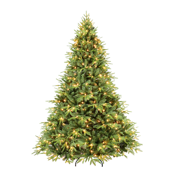 Artificial 4ft Green Christmas Tree With 856 PE PVC Mixed Branch Tips, 150L Warm White Led, Steel Wire, Hinged Premium & Foldable Base For Indoor Holiday Decorating