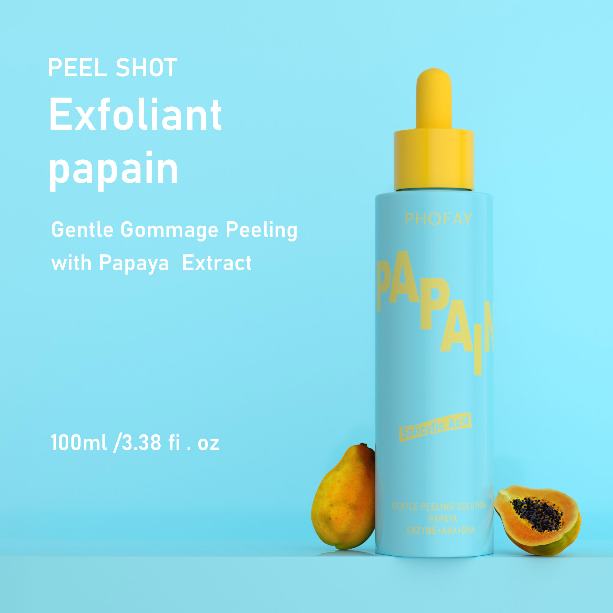 PHOFAY GENTLE PEELING SOLUTION PAPAYA ENZYME AHA BHA
