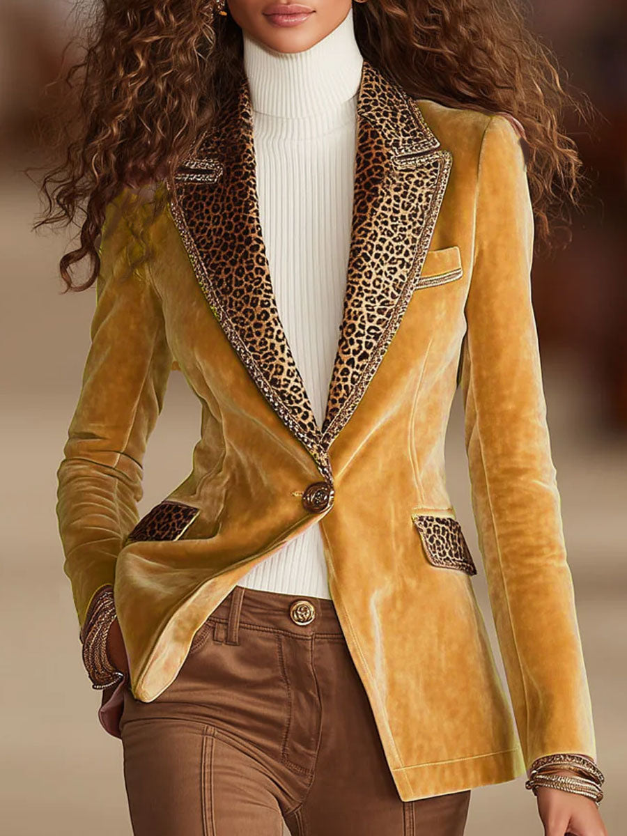 Printed Pattern Of Women's Suit Jacket