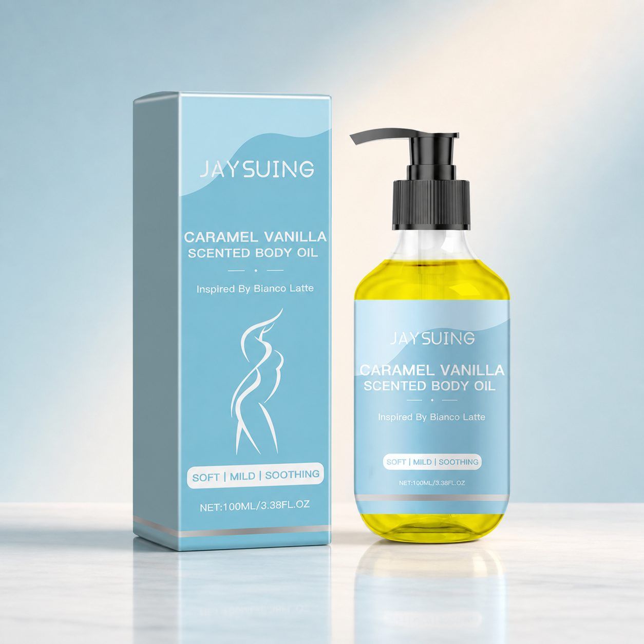 JAYSUING Caramel Vanilla Body Oil, 100 ml