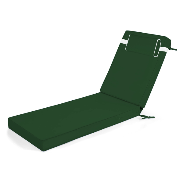 Outdoor Chaise Lounge Cushion, 80 In. X 26 In. X 3 In. Waterproof Fade-Resistant Patio Chair Pad For Pool Beach