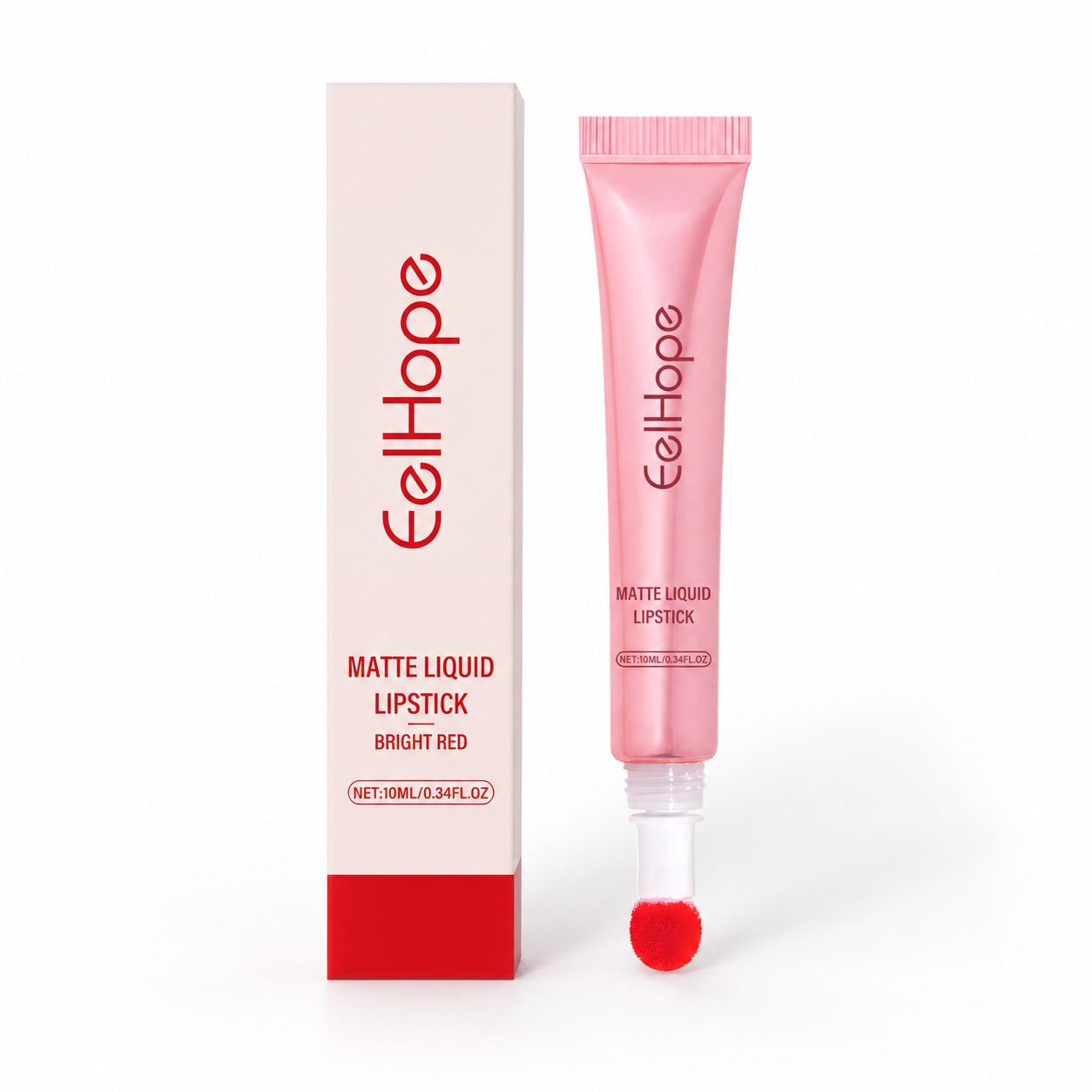 EELHOPE Matte Liquid Lip Color, Bright Red, 10 ml