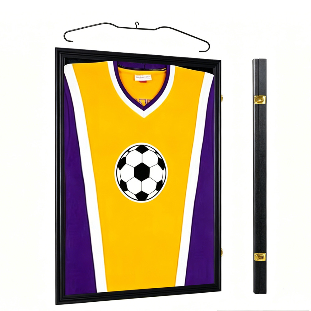 24 X 32in Jersey Display Case, Shirt Display Frame With UV Resistant Acrylic And Hanger, Wall Mounted Baseball Basketball Football Hockey Shirt Display Frame