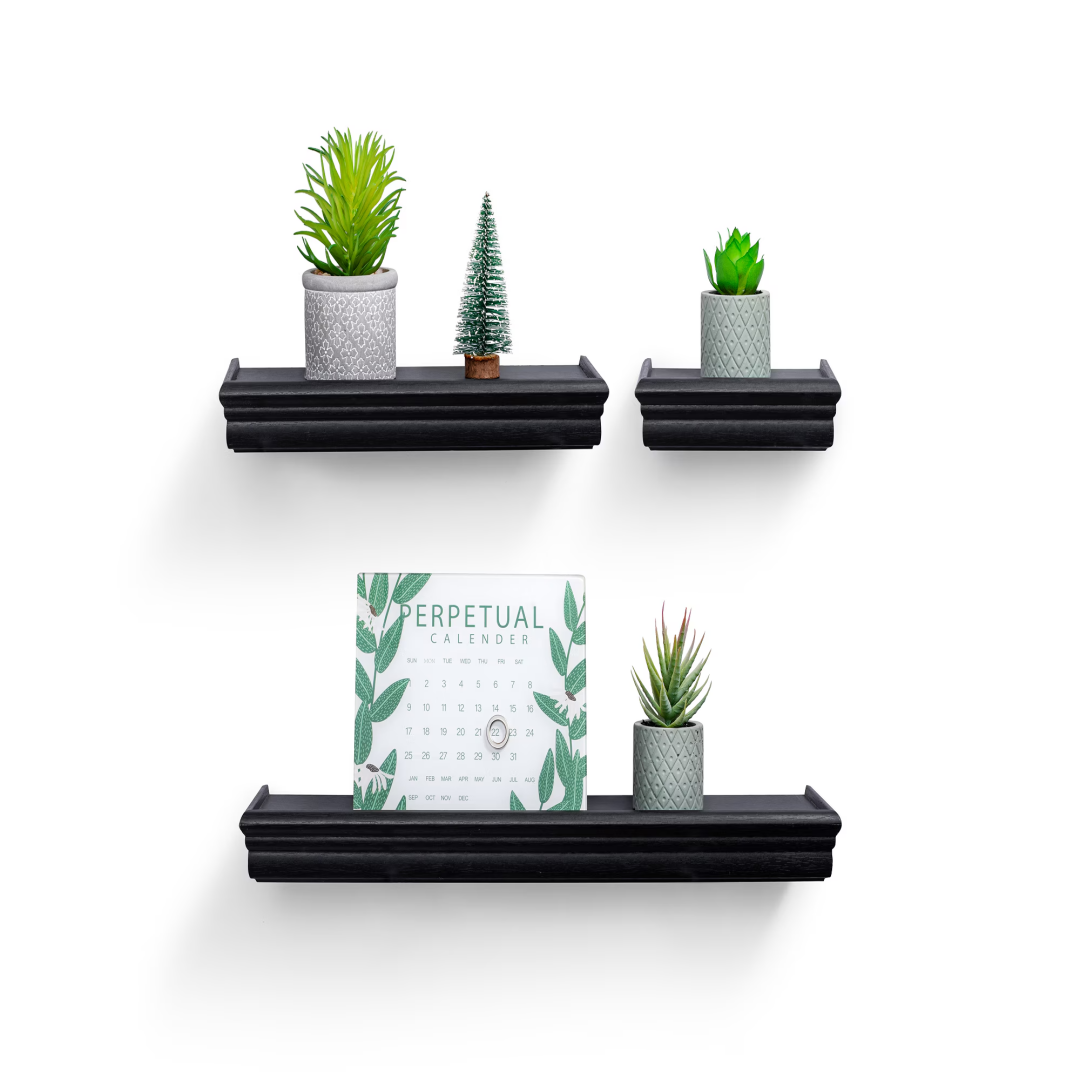 Floating Shelves  17.9 Wall Mounted Wood Shelves For Bathroom, Bedroom, Living Room, Kitchen, Hanging Shelf For Books Storage Decor With Invisible Brackets, Brown