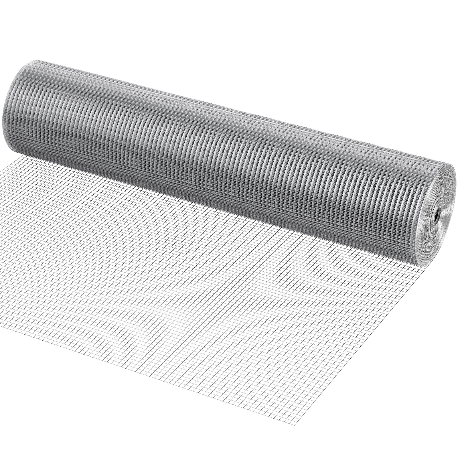 Hardware Cloth 1/2 Inch 48 Inch X 100 Ft 19 Gauge Chicken Wire Fence, Hot-Dip Galvanized After Welding Metal Wire Mesh Roll, Garden Plant Welded Fencing Roll Supports Poultry Netting Cage Fence