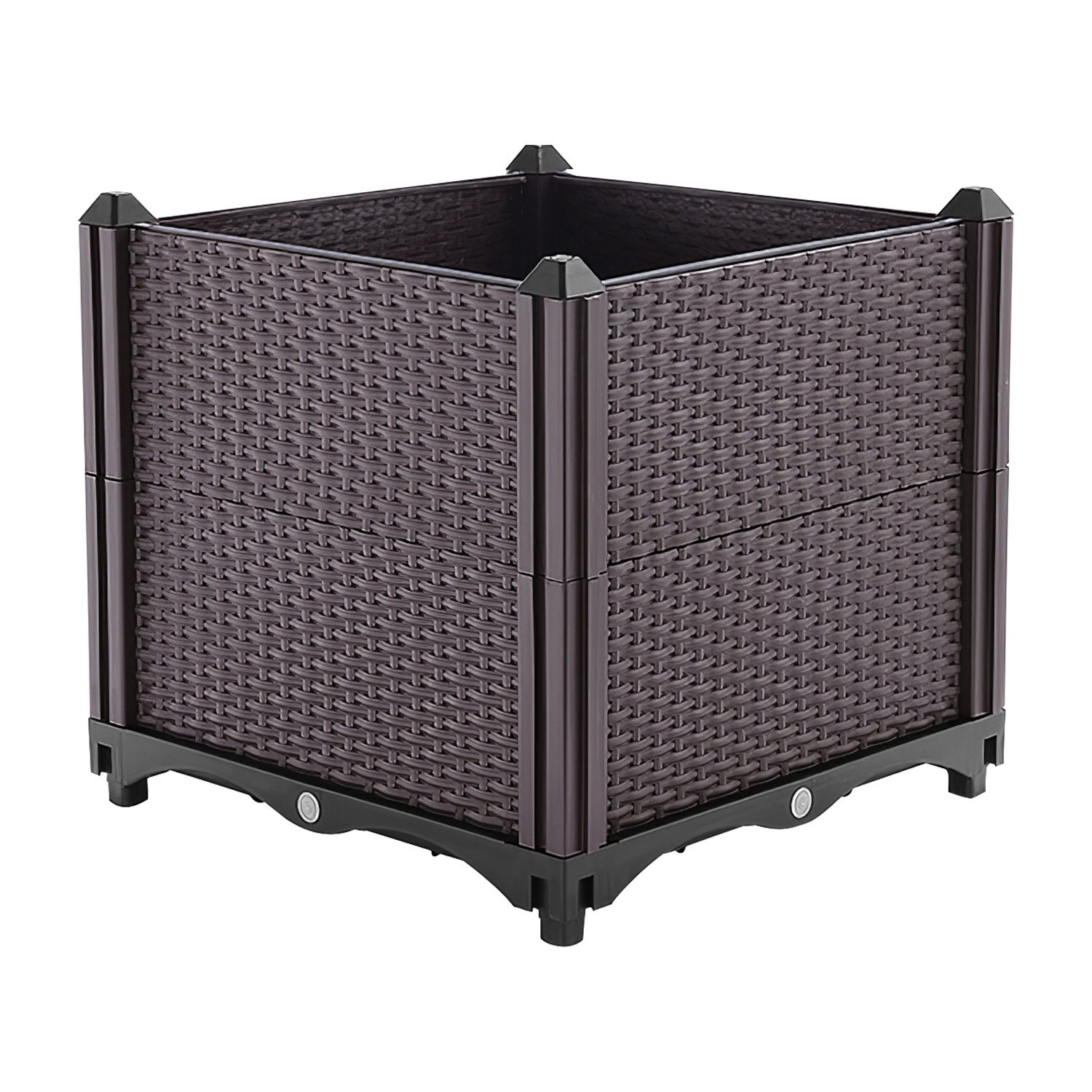 1 Set Raised Garden Bed For Spring Garden Decoration Plant Growth Box With Self-watering System For Garden Patio Balcony Elevated Planter Box For Flowers Vegetables Herbs