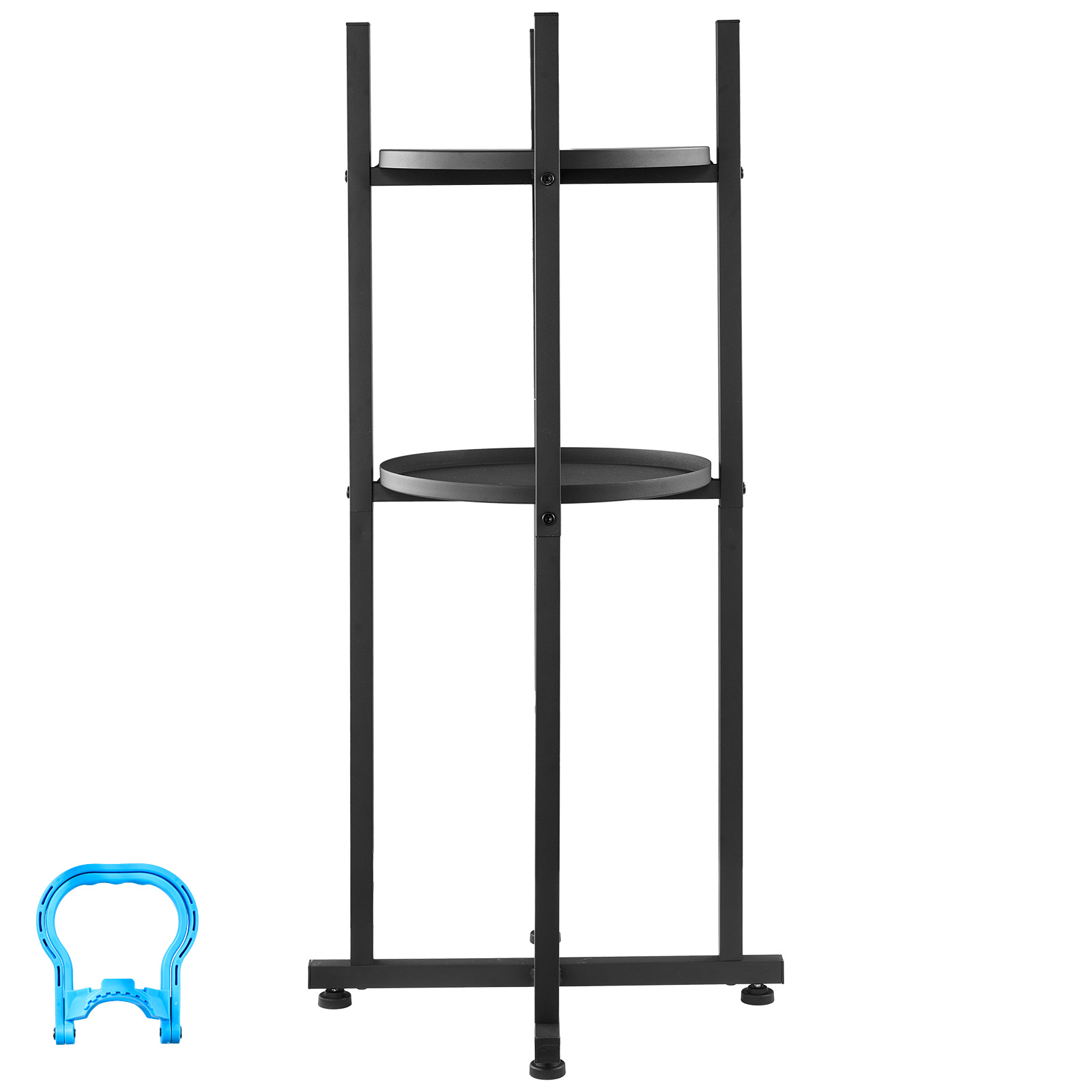 Soporte para dispensador de agua, 2 niveles, para 1 botella, estante desmontable, negro.