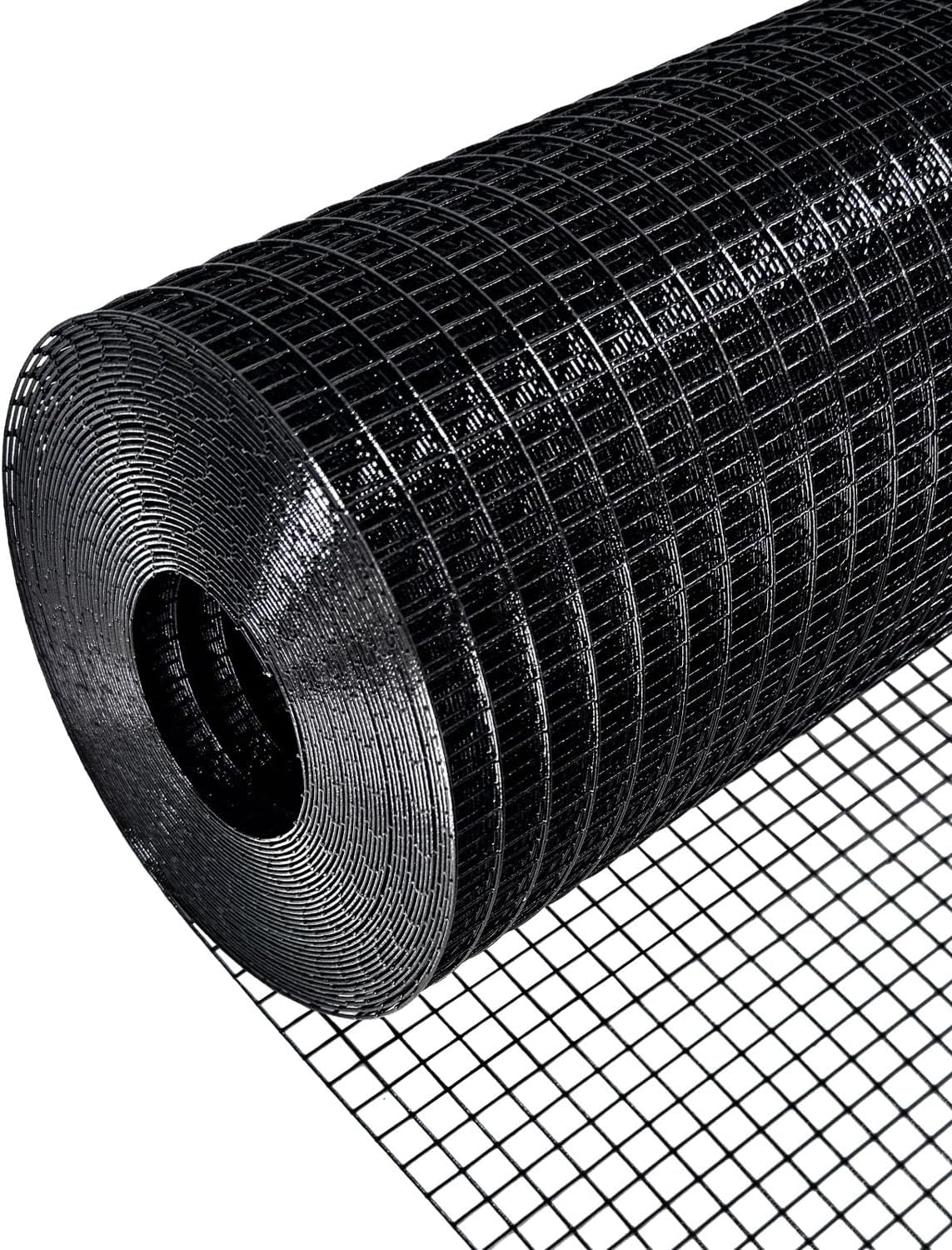 Black Hardware Cloth 5 Ft X 1 00 Ft, 19 Gauge 1 2 Inch Black PVC Vinyl Coated Welded Wire Fence Supports Poultry Netting Chicken Coop Cover Wire Fencing Black PVC Wire Mesh