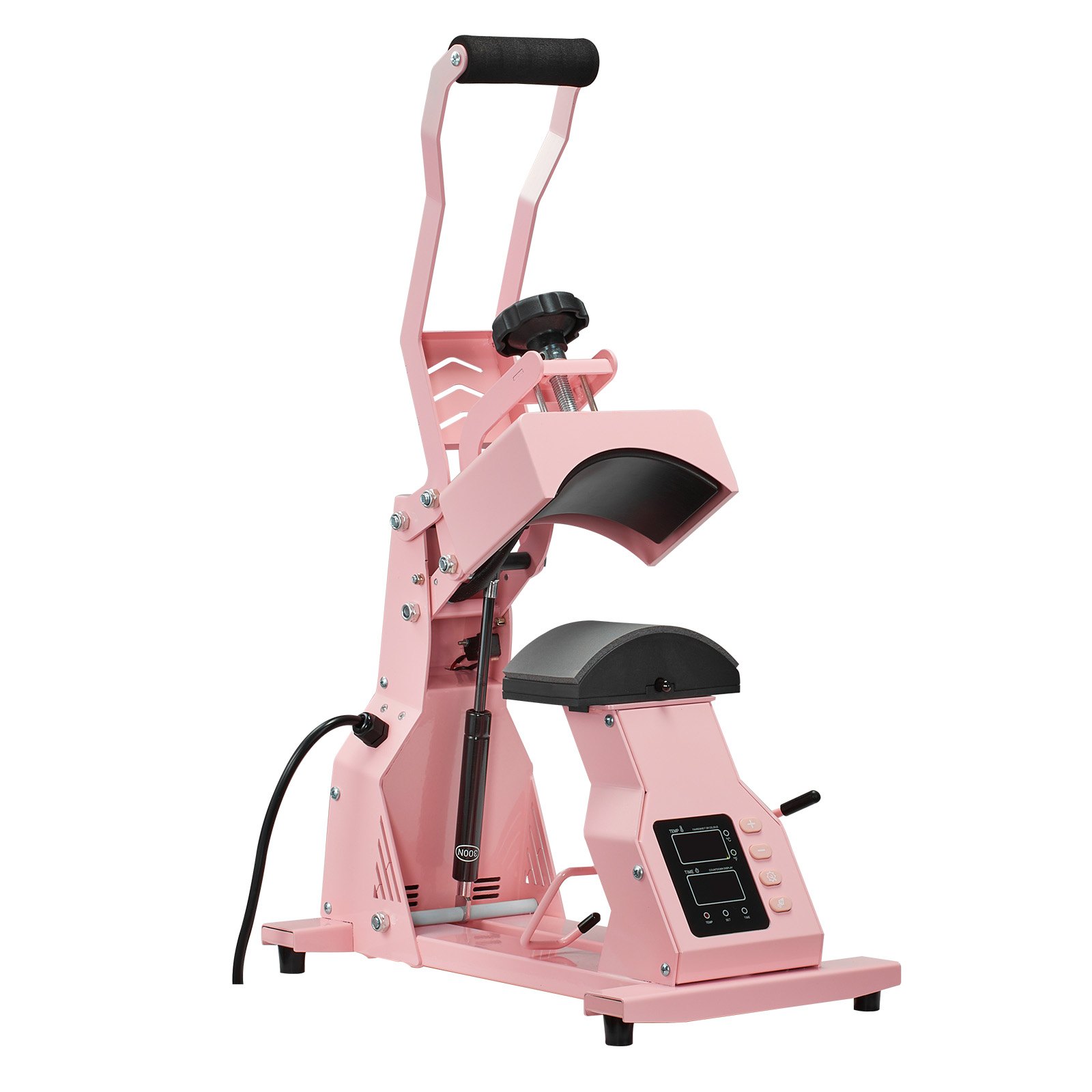 Hat Heat Press Machine, With 2pcs Interchangeable Platens, Precise Temperature And Time Control, Hat Press For HTV Iron On And Sublimation Projects, For Caps, Headbands, Cuffs, Face Masks, Pink