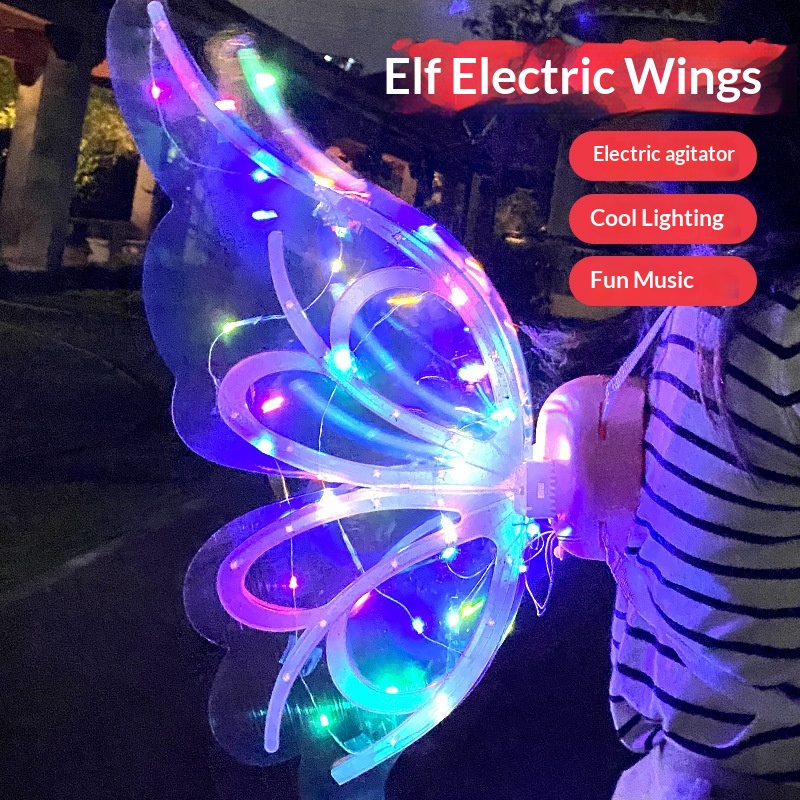 Alas de mariposa luminosas eléctricas para niños