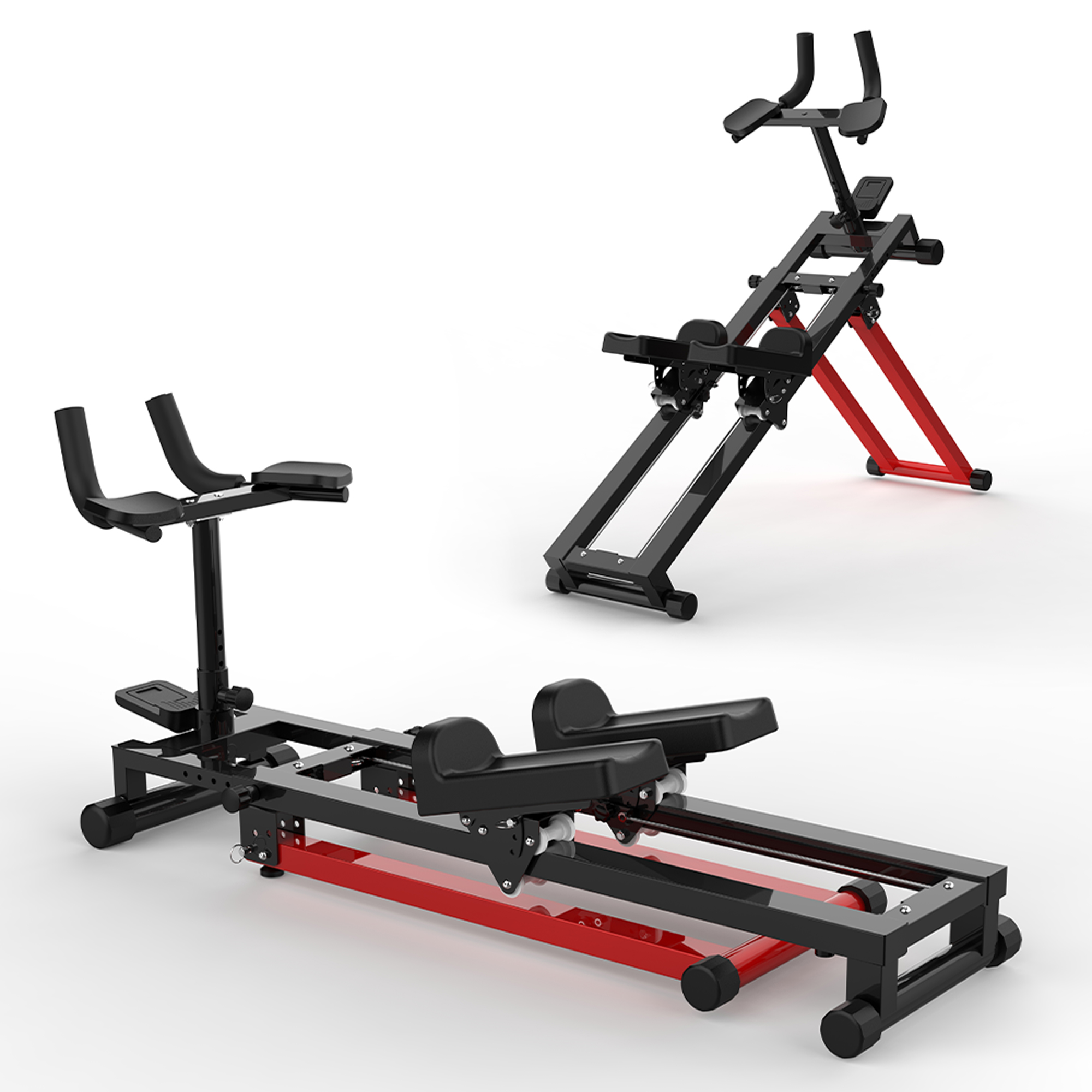Máquina de ejercicio 3 en 1: estirador de espalda, stepper y entrenador de cintura ajustable