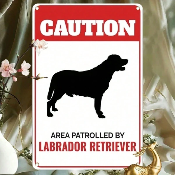 CIFbuy Letrero metálico vintage de Labrador Retriever, placa de aluminio impermeable