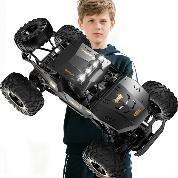 2026 3 Batteries 1-12 Rock Crawler Rechargeable Off Road Truck 4WD , Metal Shell LED Headlights RC Remote Control Off Road Car Truck,Logistics Is Randomly Sent By UPS&USPS&UNI&GOFO
