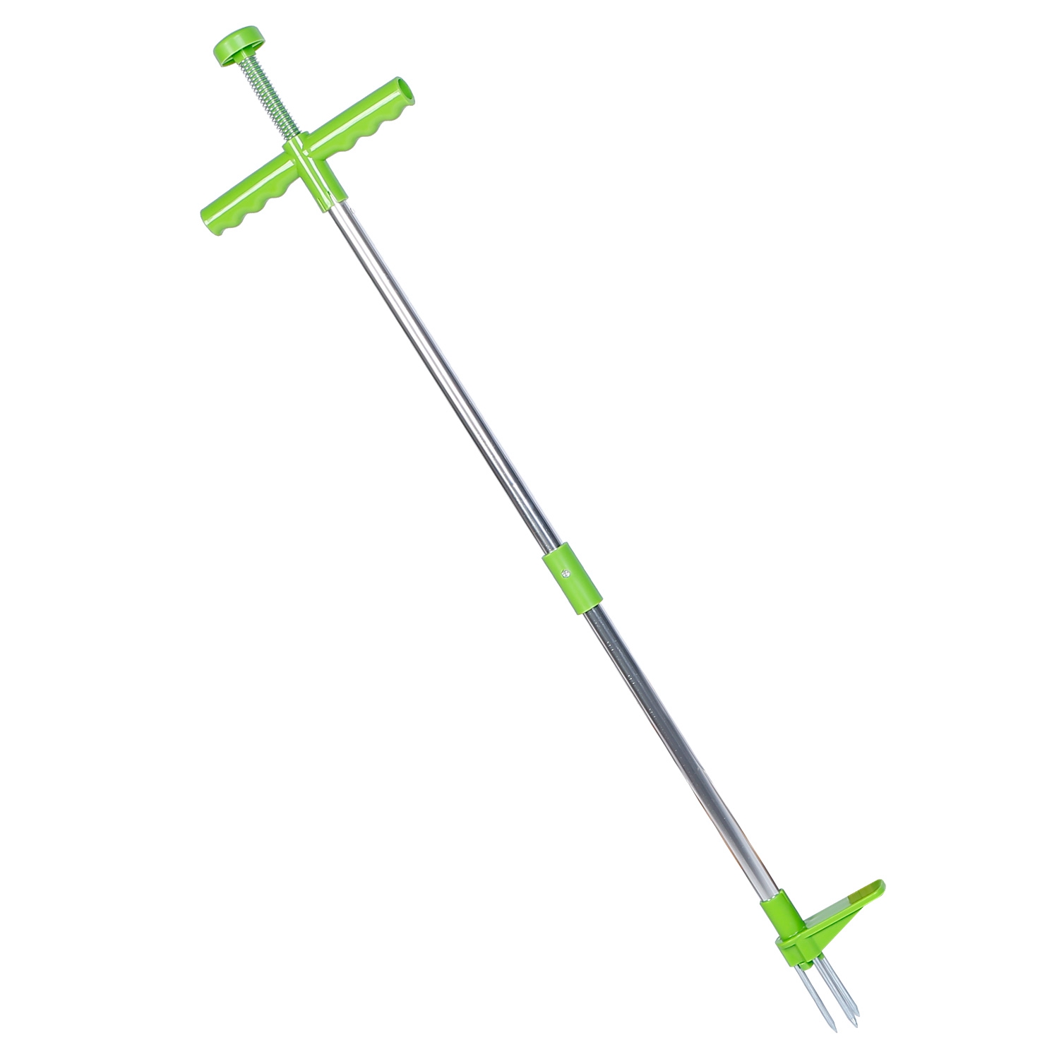 1Pc Weed Puller Twister Stand Up Root Removal Hand Tool 3 Claws Aluminum Grass Manual Remover 38.98in Long Handle With Foot Pedal For Spring Summer