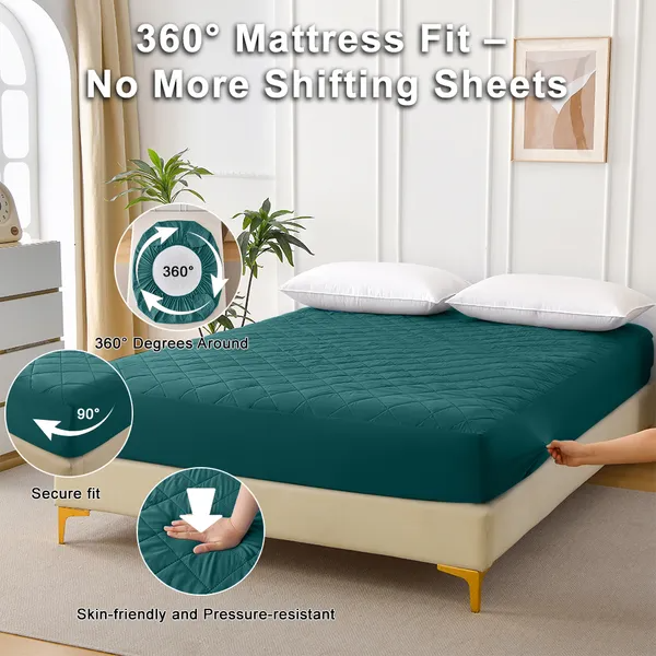 Diamond Grid Ultrasonic Waterproof Mattress Protector