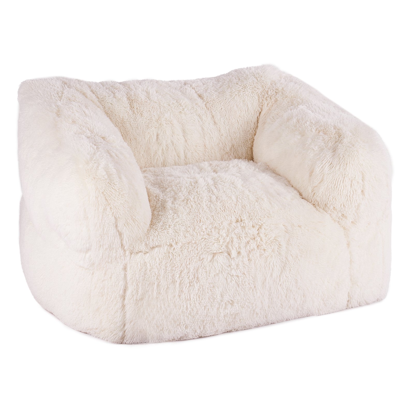 Sillón puf con reposabrazos para adultos, felpa y relleno de espuma de alta densidad