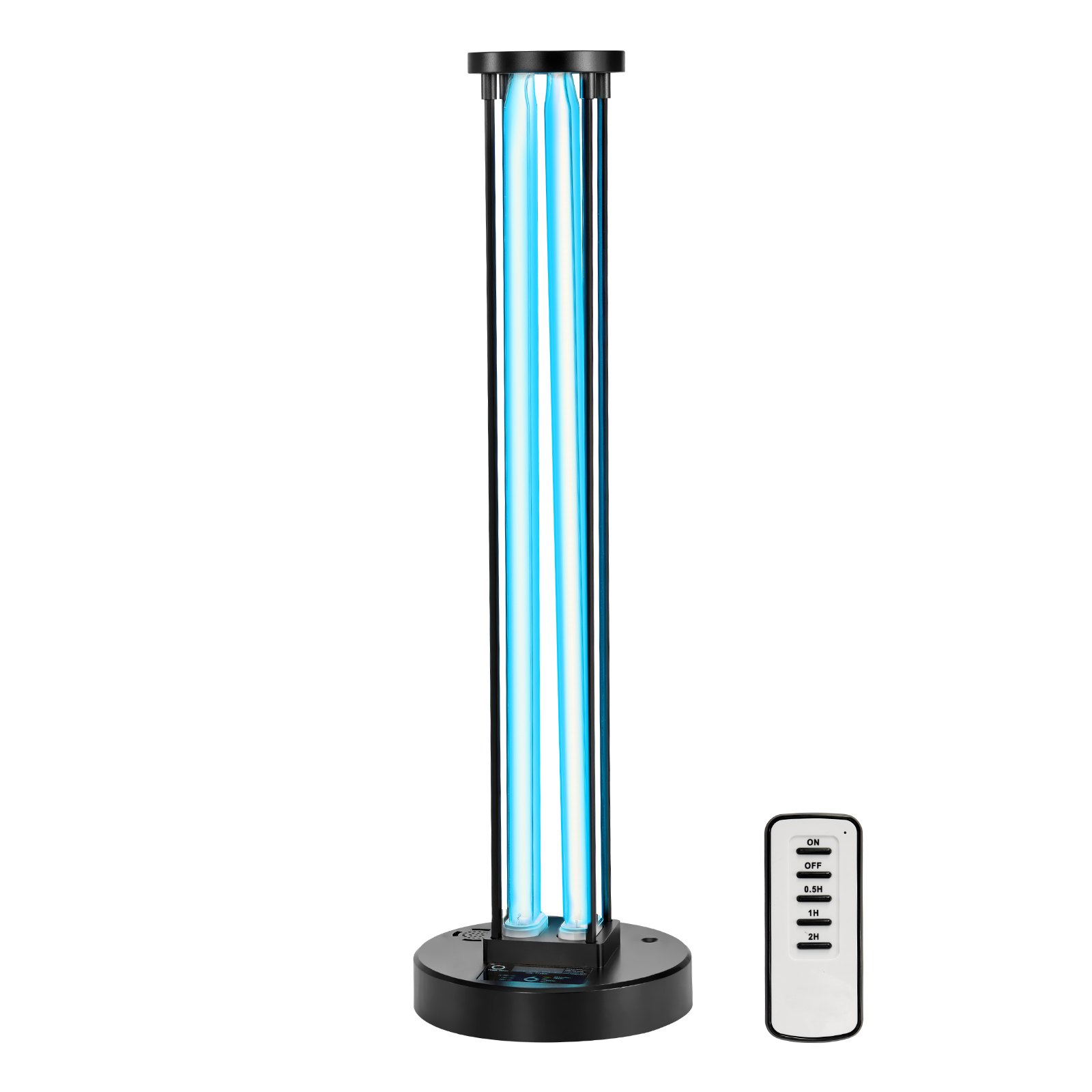 UV Light, 110W Ultraviolet Lamp With Ozone Purifier, UVC Lamp With 30/60/120 Minutes 3-Gear Timer And Remote Control, For Room Up To 600 Sqft, UVO Lights For Living Room, Bedroom, Hotel, School
