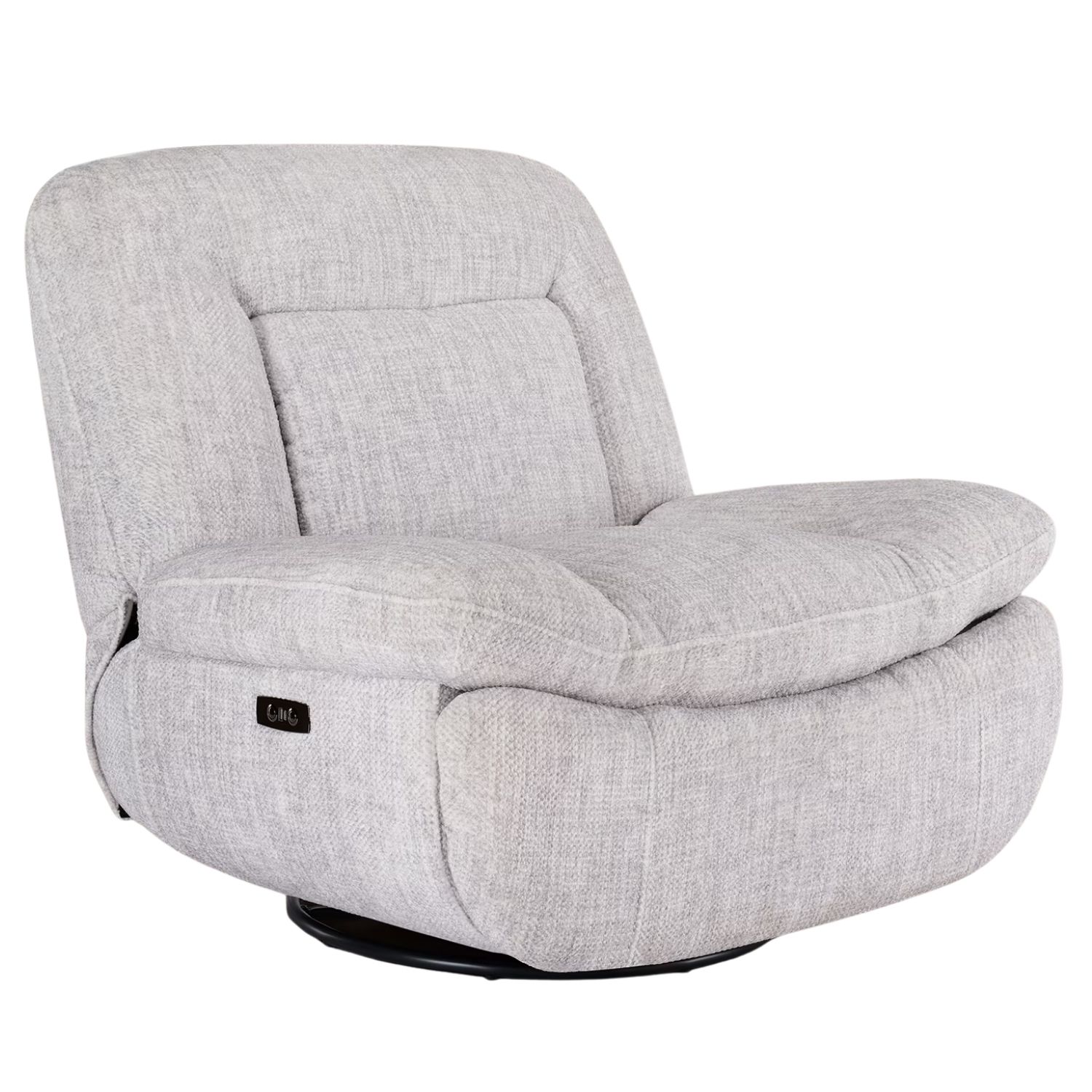 Armless Swivel Rocker Chair, Faux Leather With Footrest, 360 Rotating Rocking Chair For Bedroom And Office