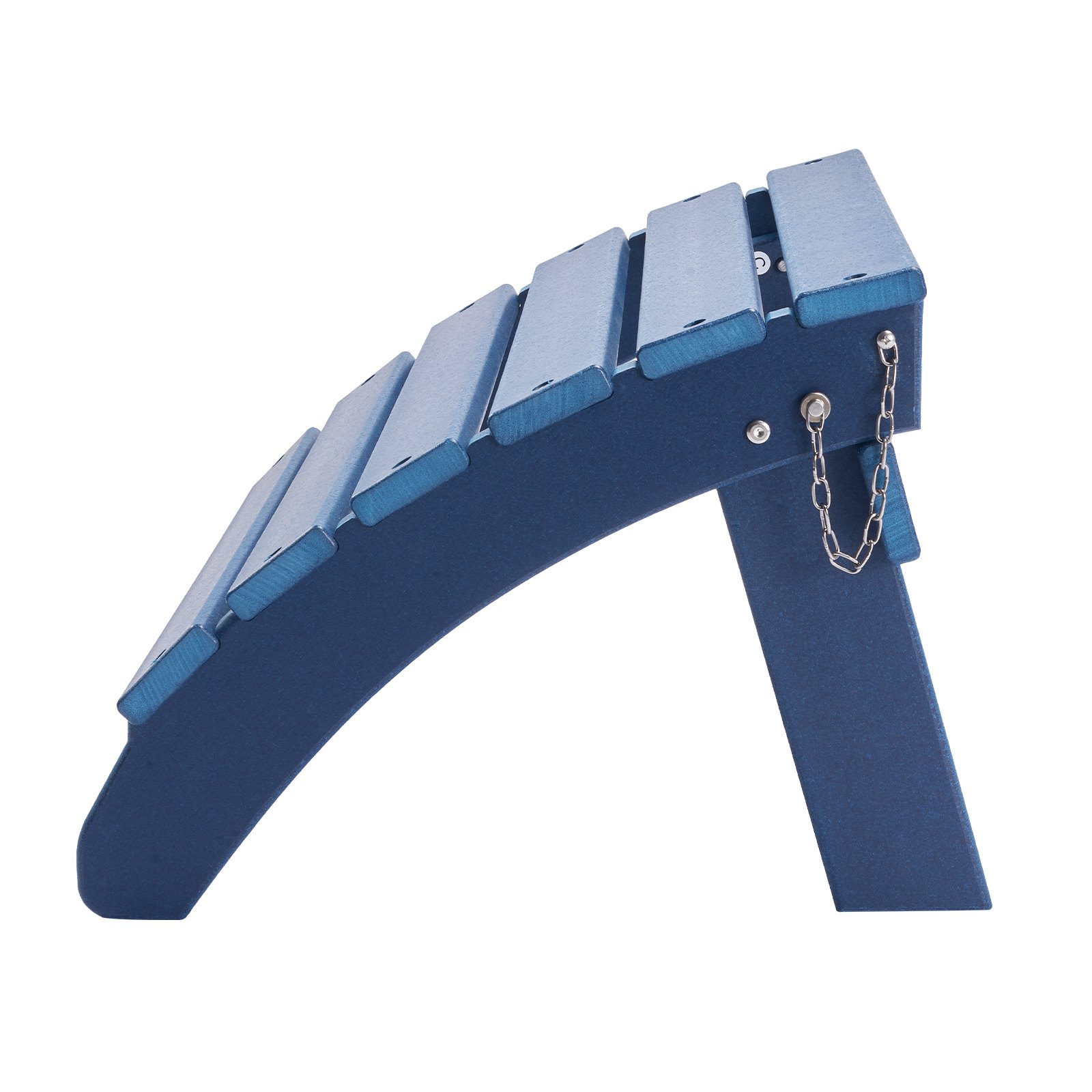 Otomana Adirondack, 18.7L x 18.9W x 13.8H pulgadas, plegable, azul