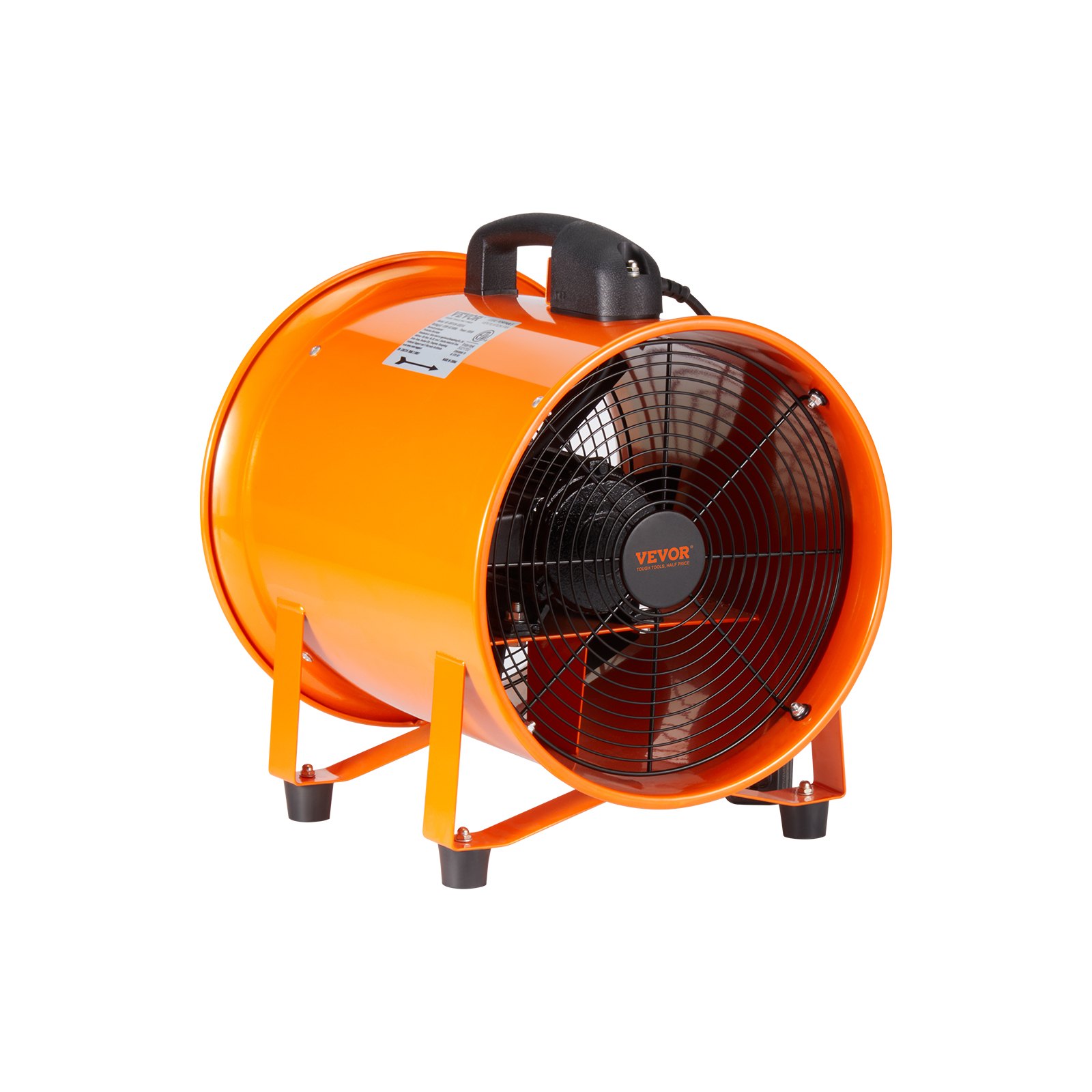 Portable Ventilator, 10 Inch Heavy Duty Cylinder Fan With 33ft Duct Hose, 350W Strong Shop Exhaust Blower 1948CFM, Industrial Utility Blower For Sucking Dust, Smoke, Smoke Home/Workplace