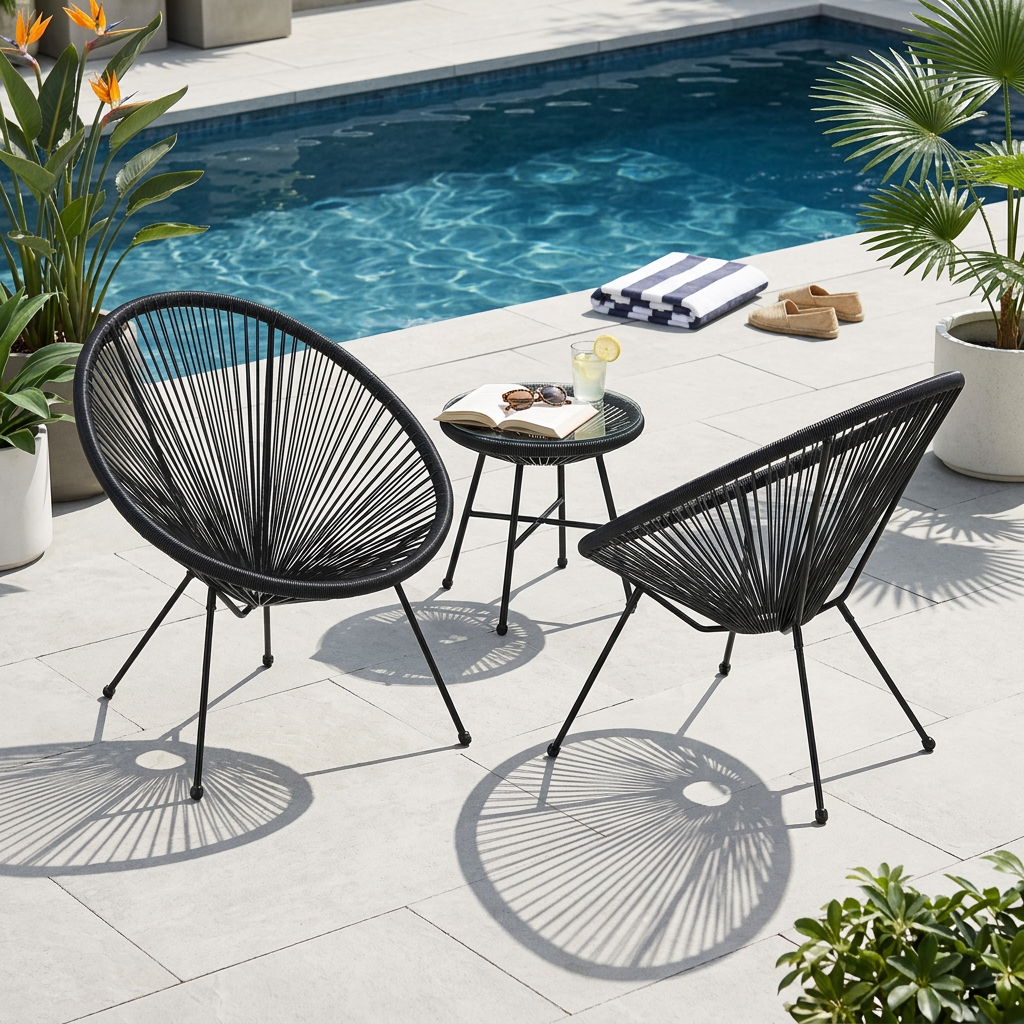 ANSON  CHAIR  SET OF 2  - BLACK