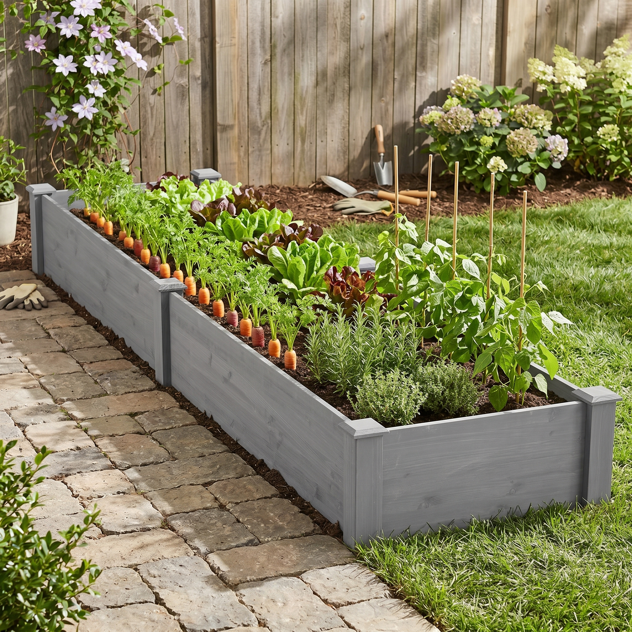 Over Ground Raised Garden Bed 96x28x10'', Large Long Planter Box For Outdoor, Tool-Free Assembly