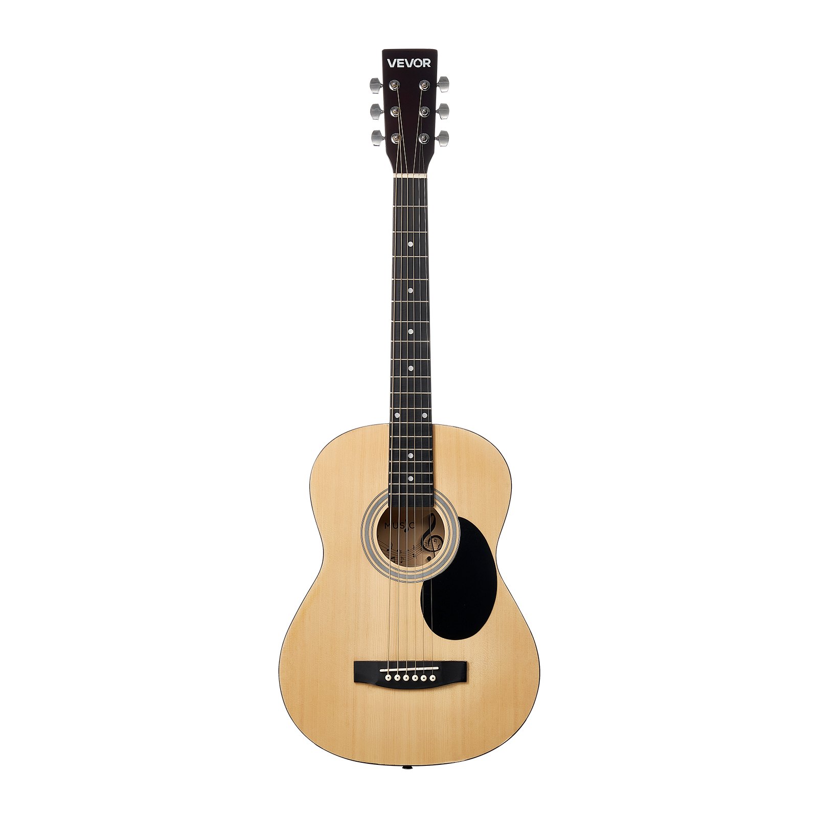 Guitarra acústica Dreadnought de 39 pulgadas, 6 cuerdas, tapa de abeto macizo