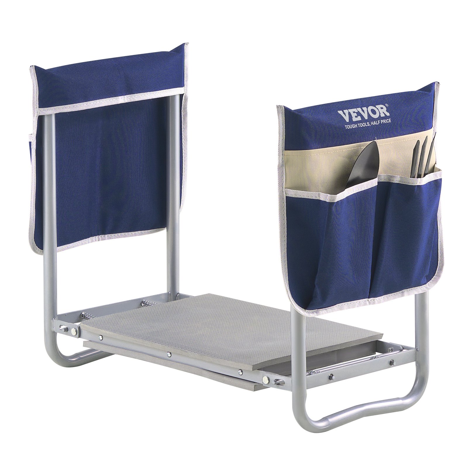 Garden Kneeler And Seat, 11 In Wide Kneeling Pad, Heavy Duty Garden Kneeling Stool, Folding Garden Seat With 2 Tool Bags, Relieve Knee & Back Pain, Non-Slip Garden Bench For Women Grandparents