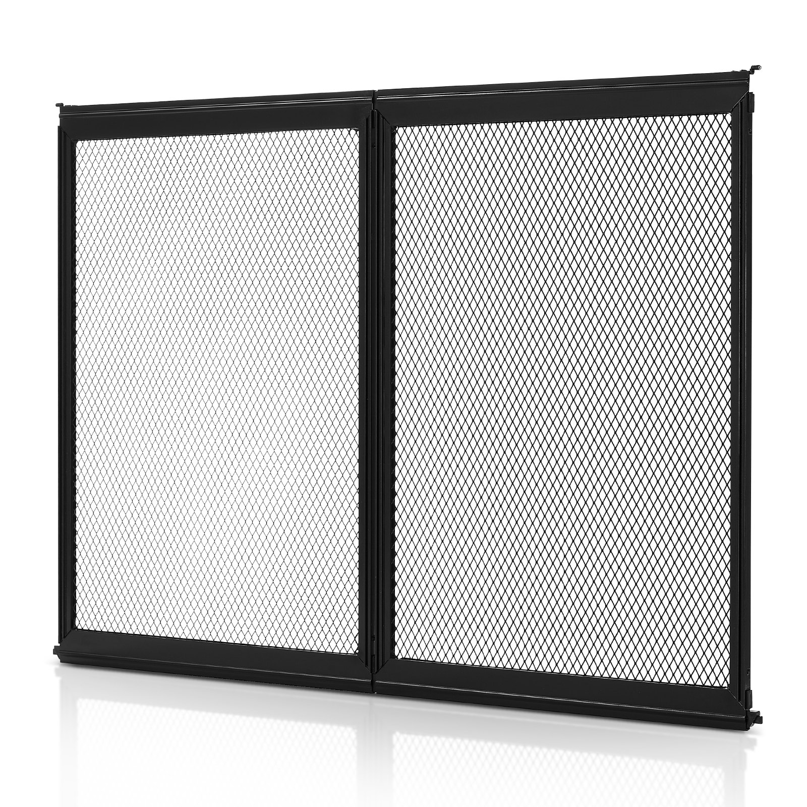 RV Screen Door Protector, 26.5 X 20 Inch Door Grille, Easy To Install And Disassemble, Reinforced Breathable Protective Mesh, Aluminum Alloy Camper RV Entry Protector For Pet Protection, Black