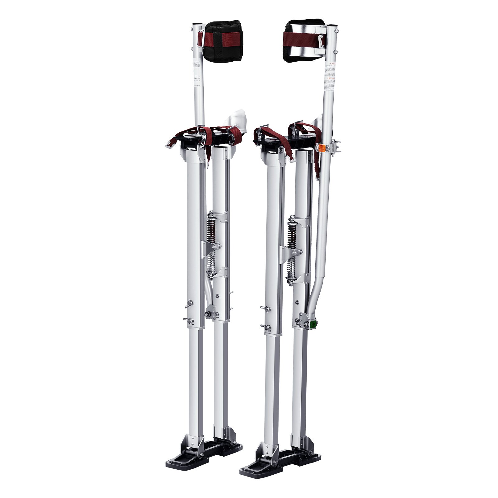 Drywall Stilts, 36''-50'' Adjustable Aluminum Tool Stilts With Protective Knee Pads, Durable And Non-slip Work Stilts For Sheetrock Painting, Walking, Taping, Silver