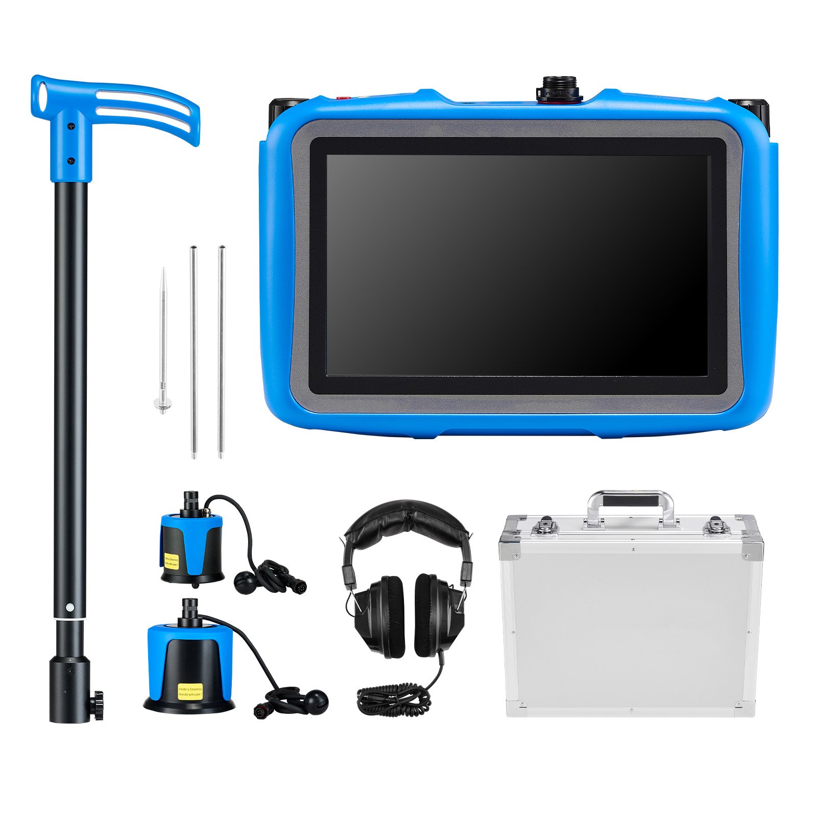 Detector de fugas de agua para tuberías, exterior, 7" táctil, para 16.4 pies (5m) subterráneos