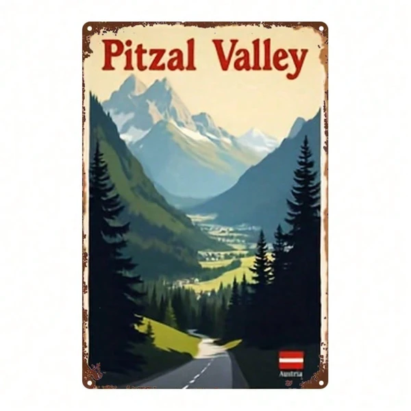 CIFbuy Letrero de Metal Cuadrado Valle Pitz Austriaco 8x12 pulgadas