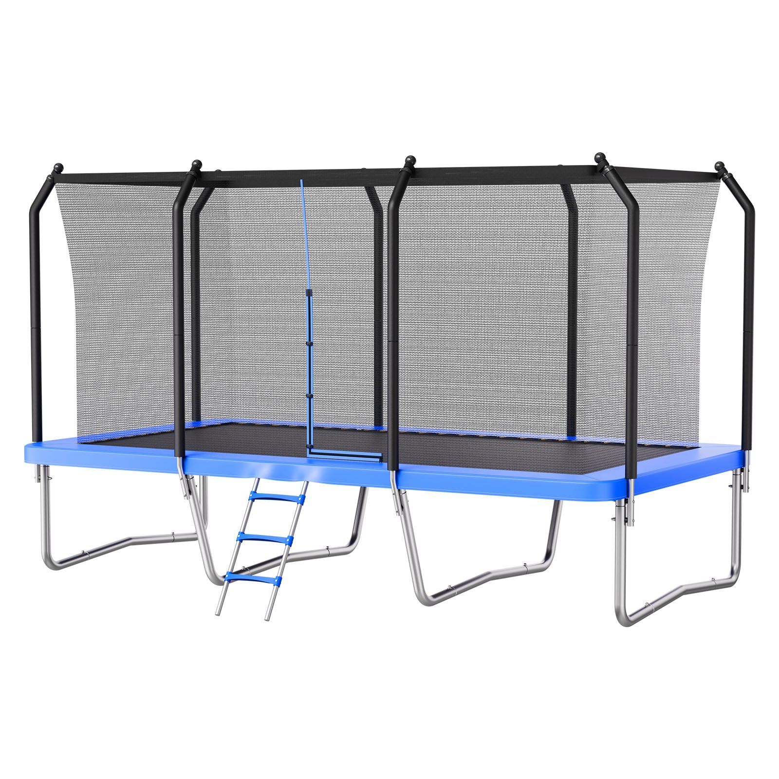 Outdoor Trampoline, 8 X 14FT Rectangle Trampoline, ASTM Approved  Recreational Trampolines With Enclosure Net, Max 265 Lbs Weight Capacity, Anti-Rust Rectangular Trampolines For Kids & Adults
