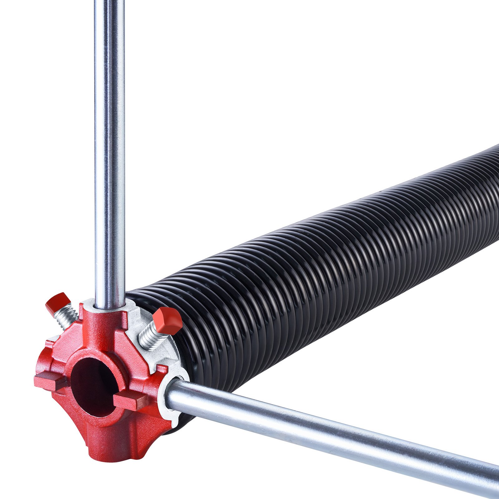 Garage Door Torsion Springs, Pair Of 0.250 X 2 X 35 In, 16000 Cycles, Electrophoresis Black Coated For Replacement, Garage Door Springs With Non-Slip Winding Bars, Gloves And Mounting Wrench