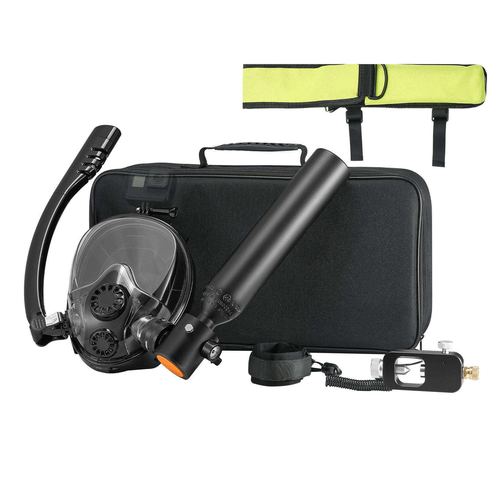 Tanque de Buceo Portátil de 0.5L, 5-10 Minutos, Profundidad 32.81 pies