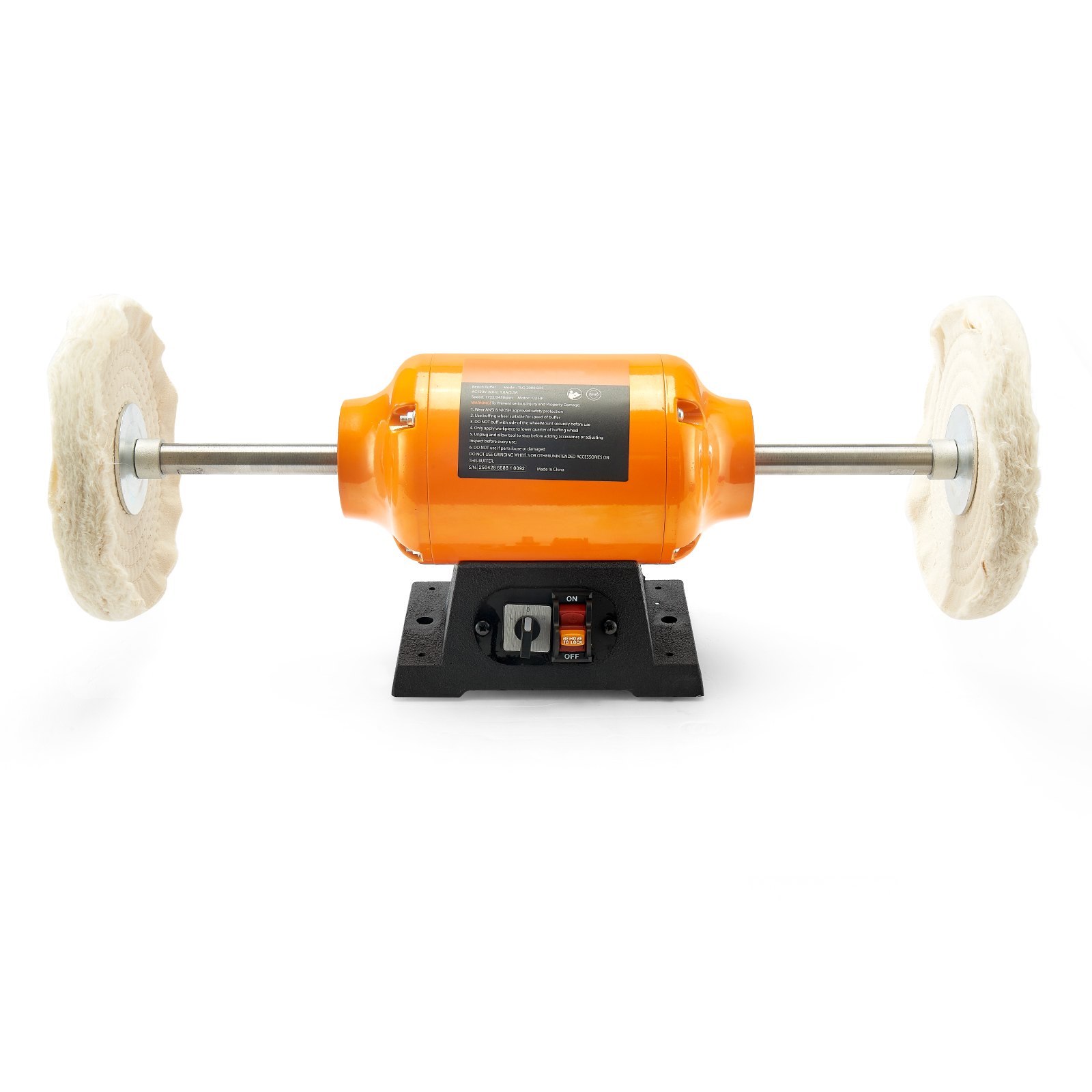 Pulidora de banco de 1/2HP, 8 pulgadas, doble velocidad, para metal, joyería y madera