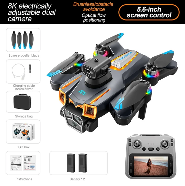 Drone A19 con pantalla 4.3 pulgadas, 5G HD, motor sin escobillas y anticolisión
