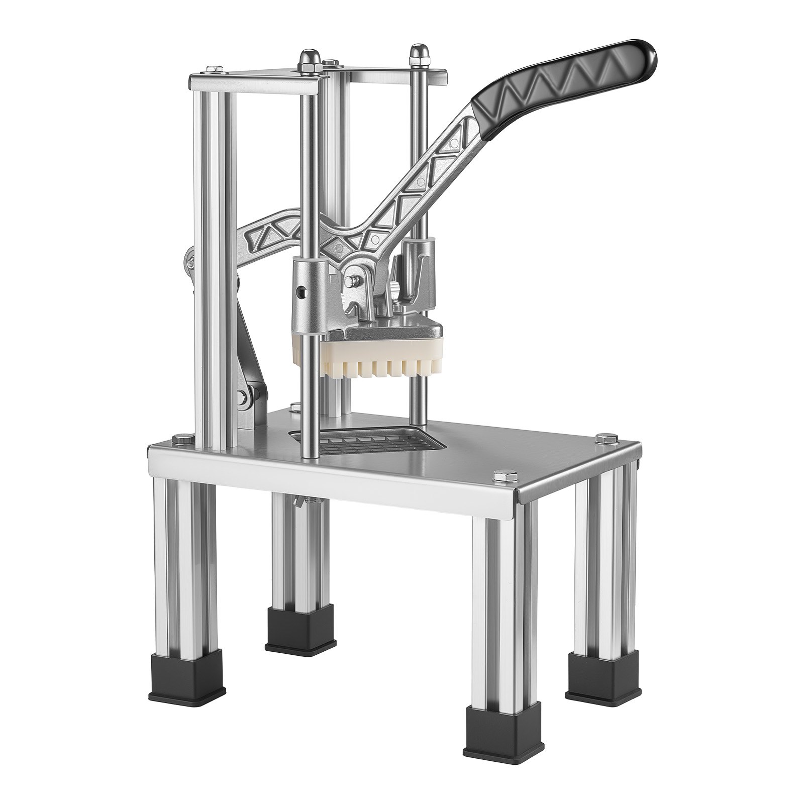 Cortador de papas fritas comercial, 4 cuchillas (1/4", 3/8"), acero inoxidable.