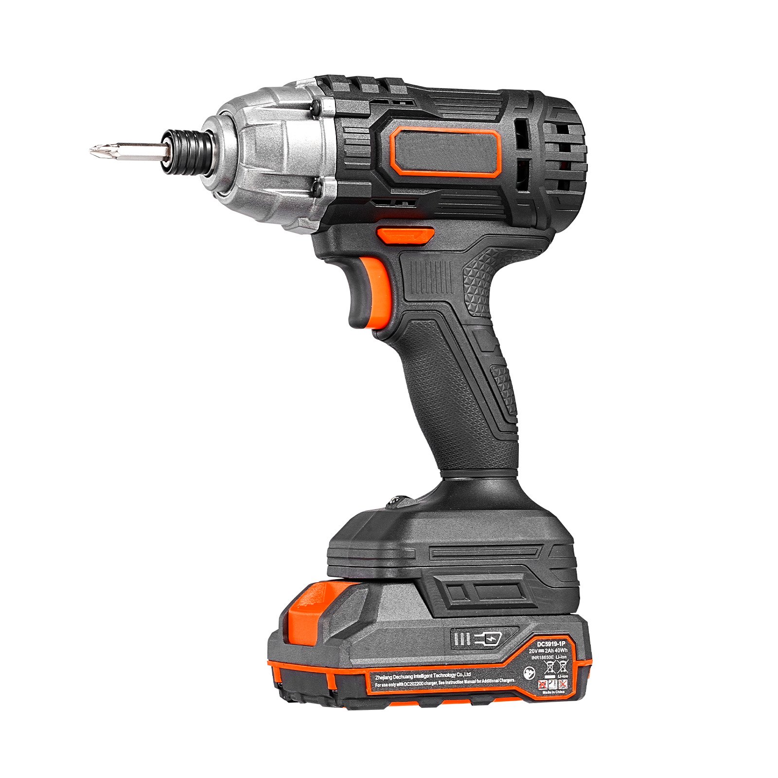Atornillador de impacto inalámbrico, 1/4 pulgadas, 20 V, con batería y cargador