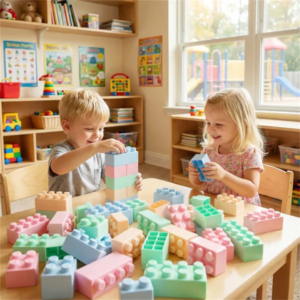 Set de 64 bloques de construcción educativos de PP sin BPA para 18+ meses