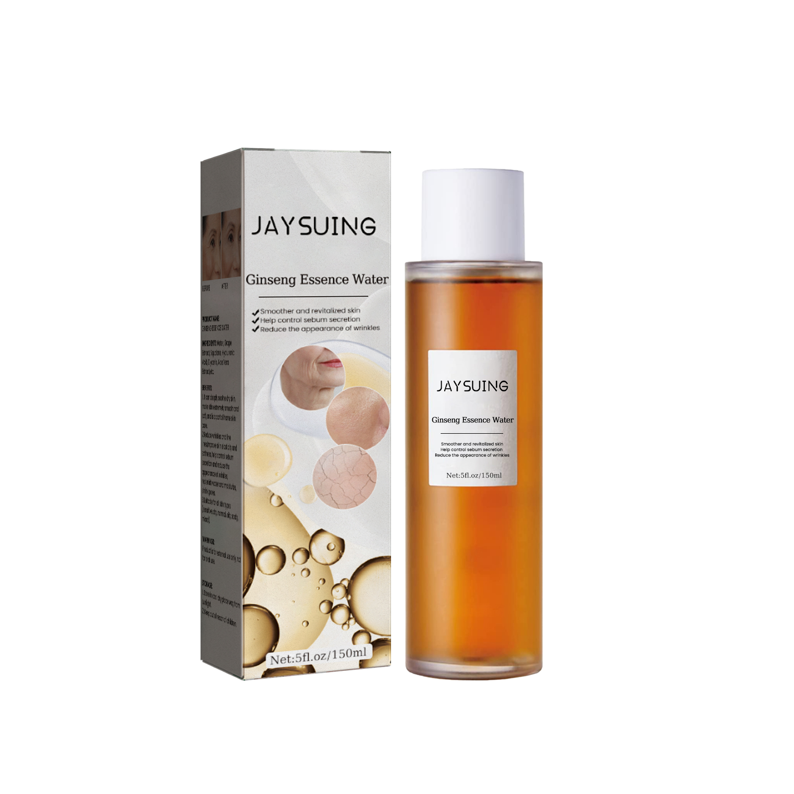 Agua de ginseng Jaysuing para iluminar, hidratar y reparar la piel opaca