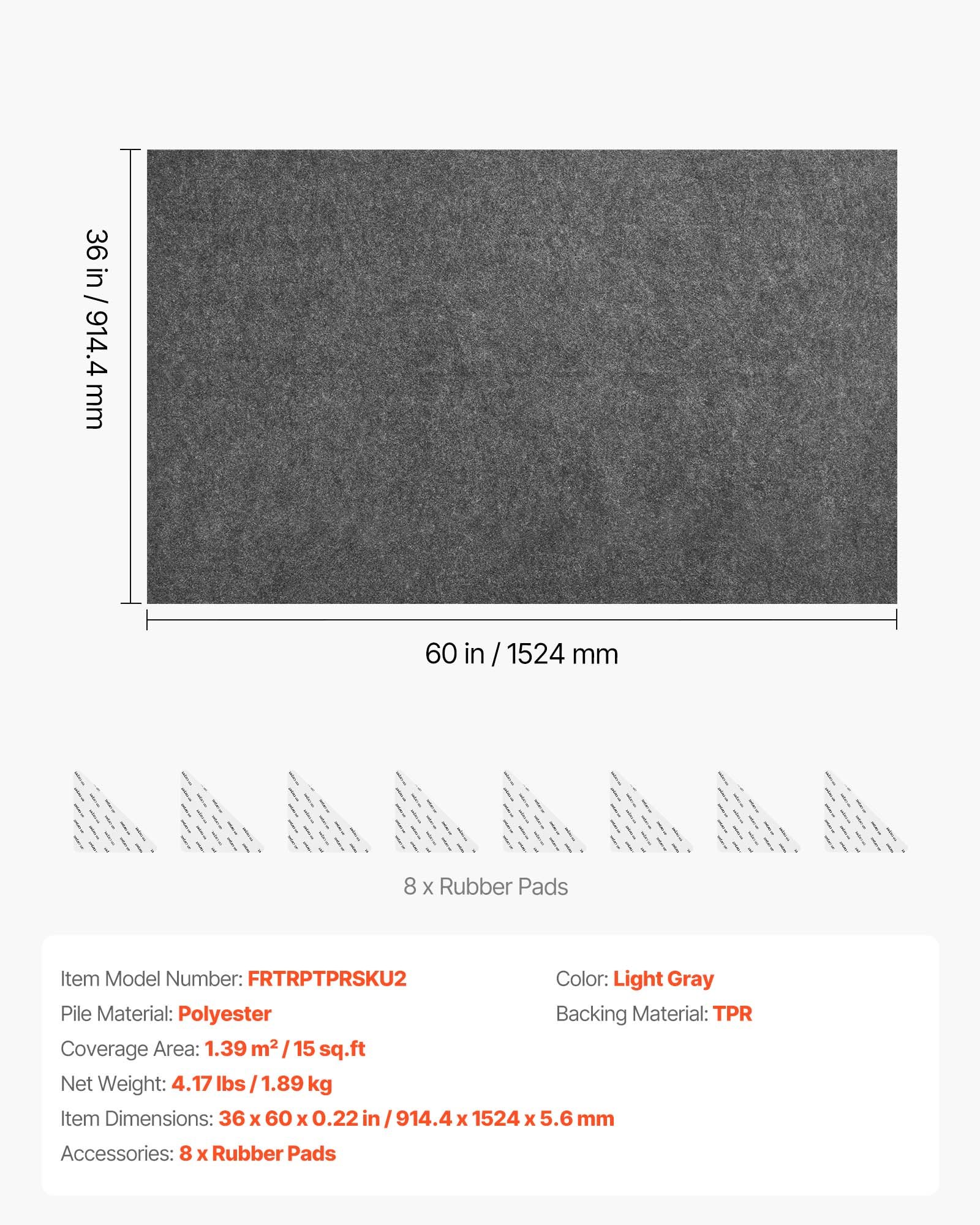 Base antideslizante para alfombra de 3 x 5 pies, acolchado de fieltro y goma