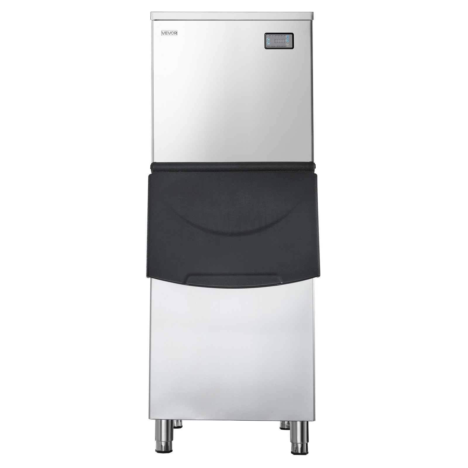 Commercial Ice Maker Machine, 450LB 24H Ice-Making Machine With 250LBS Stainless Steel Storage Bin, Auto Self-Cleaning Ice Maker With Touchscreen For Bar Cafe Restaurant Business Commercial