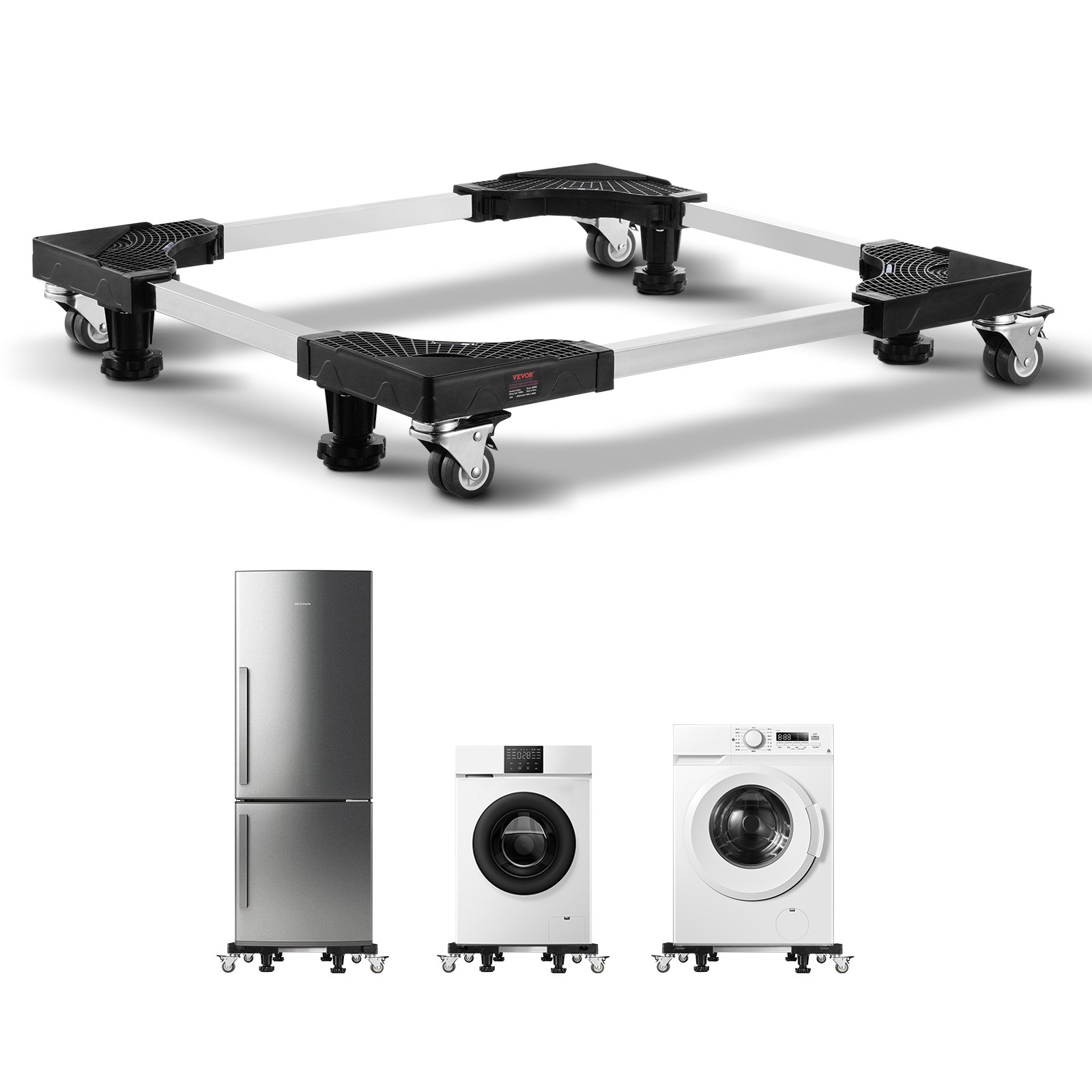Fridge Stand Mobile Base 1100 Lb 27.5-35.4 Inch Adjustable Furniture Dolly