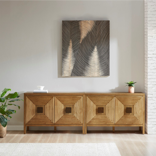 Gabinete decorativo de 2 puertas con estantes ajustables