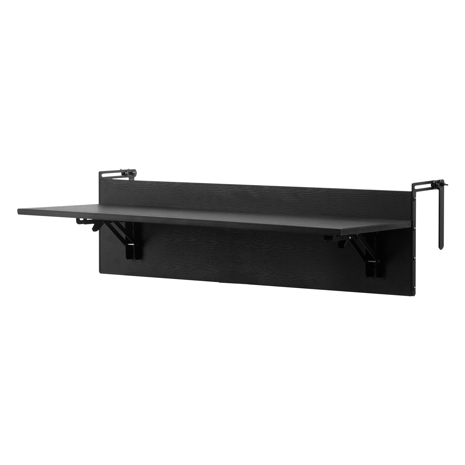 Mesa colgante plegable para balcón, 12 x 32 pulgadas, para barandilla