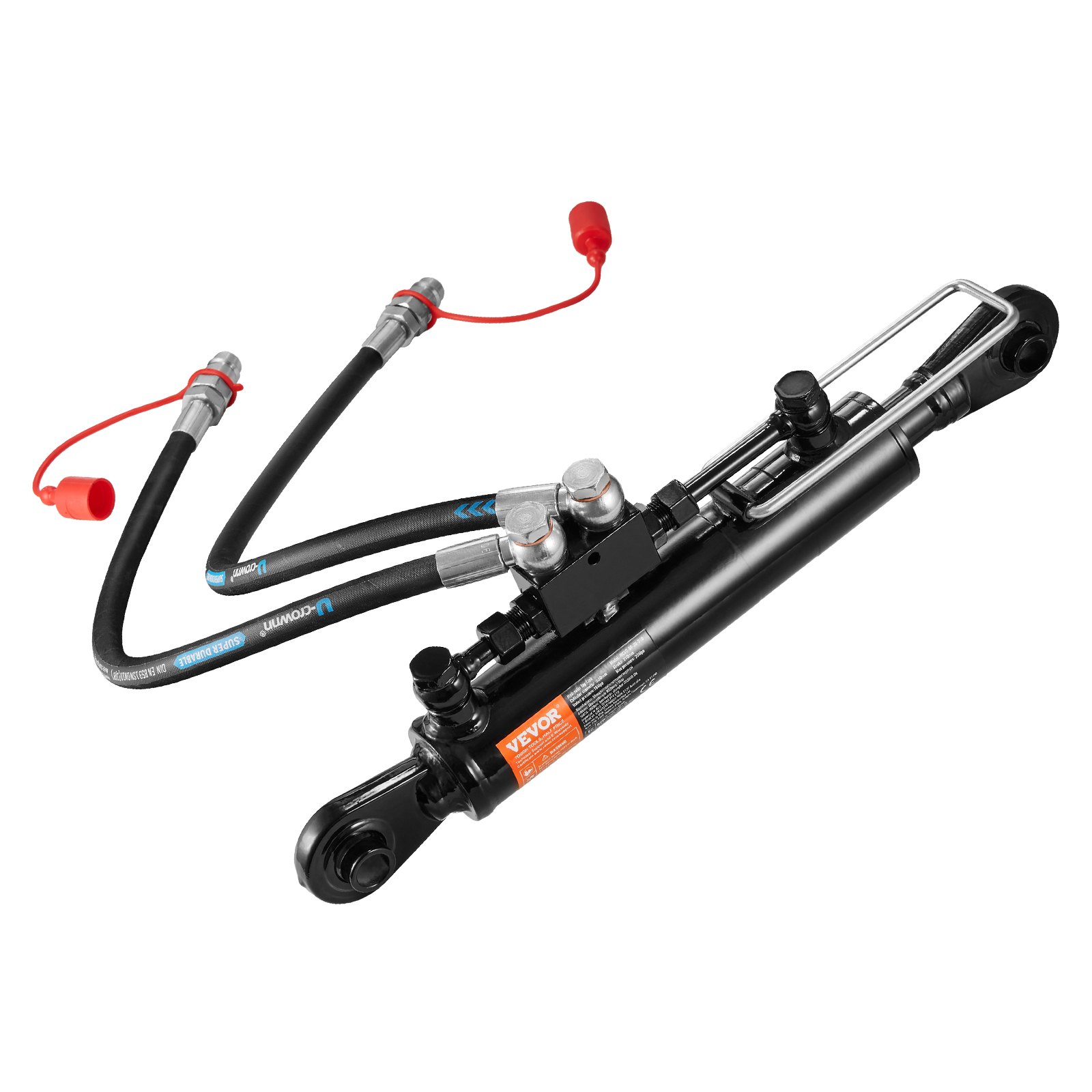 Hydraulic Top Link Cat.1-1 (8-1/4 In, 18-1/8~26-3/8 In ), Hydraulic Cylinder With 2 Hoses & G3/8" Check Valve