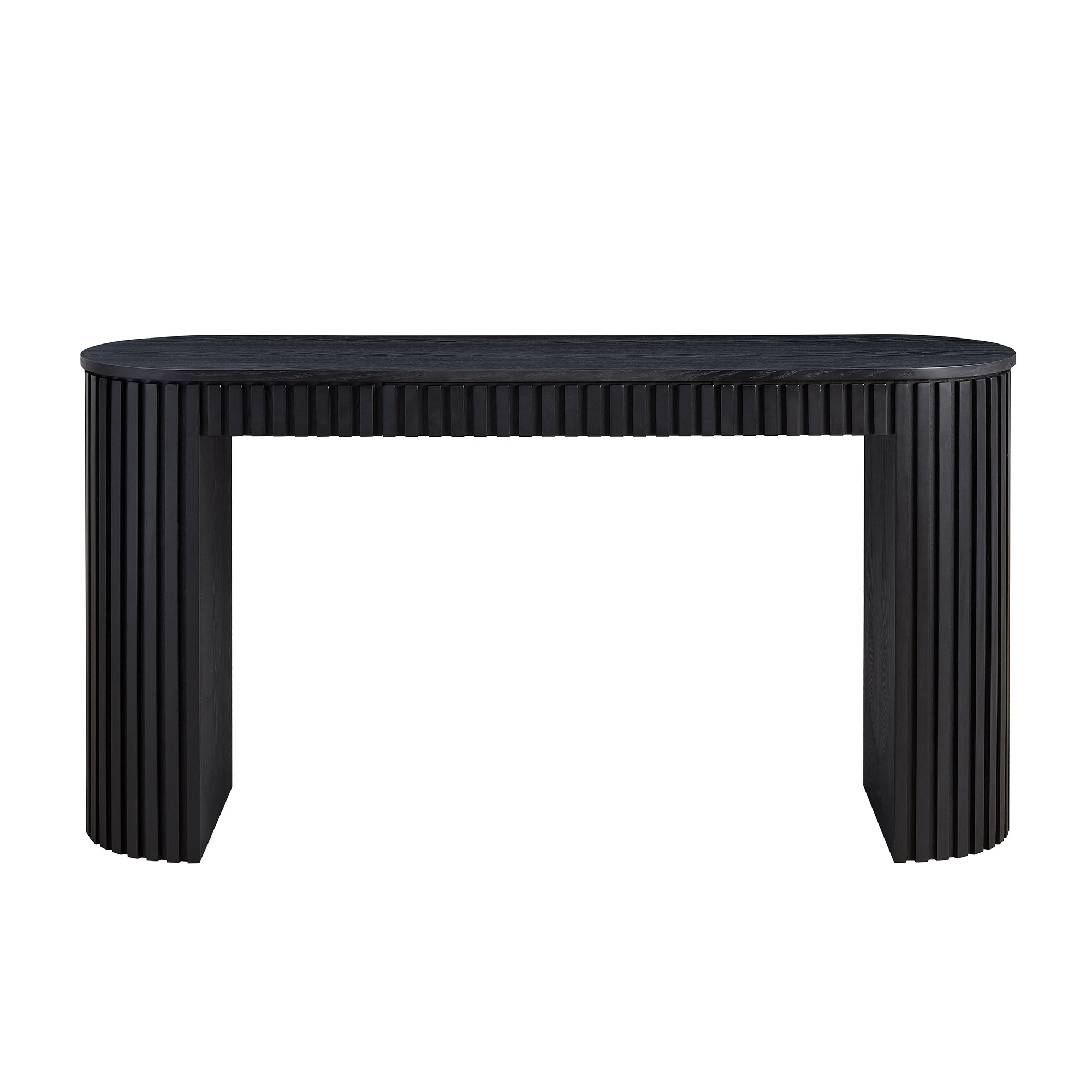 59.05   Modern Console Table With Drawer For Entryway With Unique Vertical Stripe Design For Living Room Hallway Foyer Entrance Study,BLACK Same Sku W876P299542