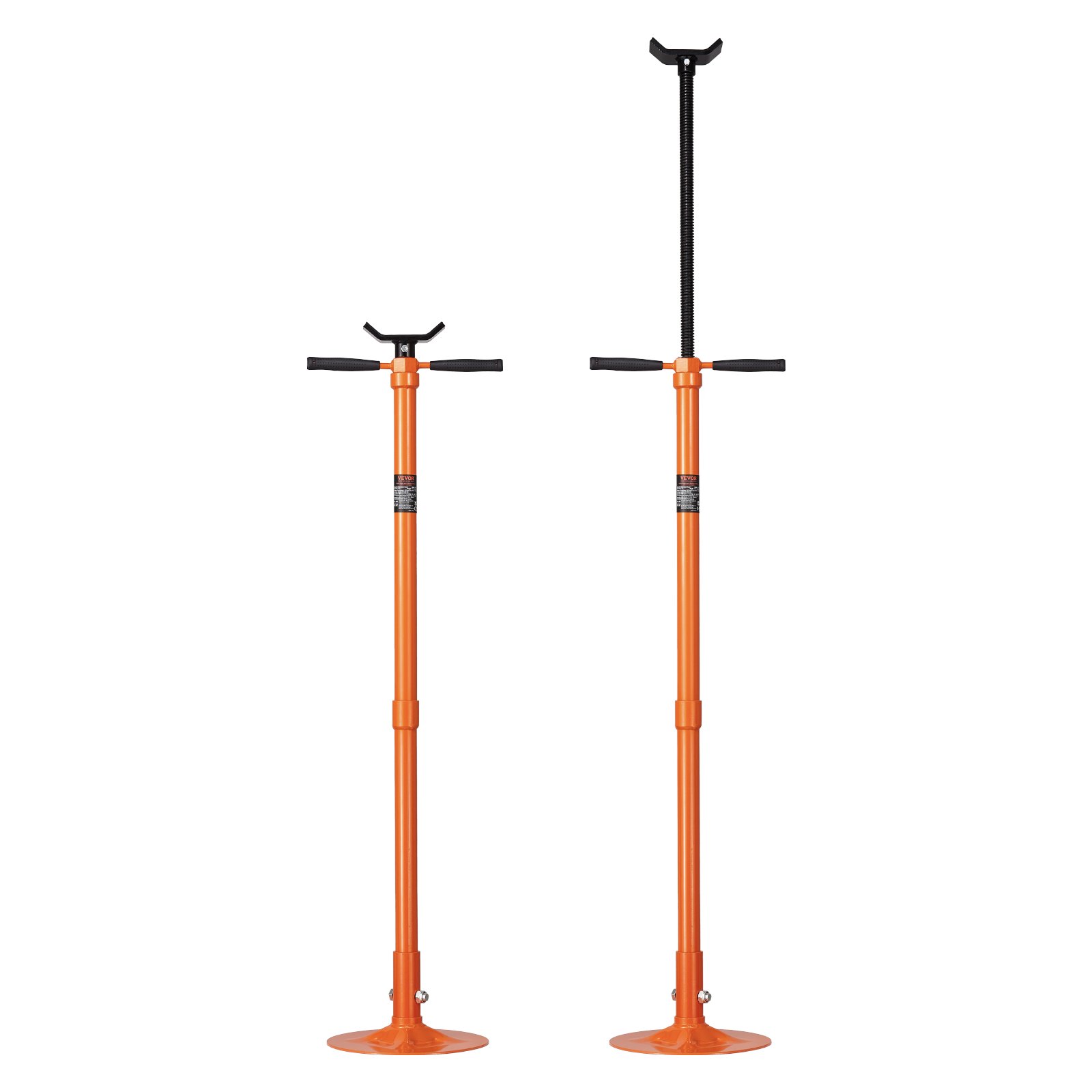 Underhoist Support Stand, 3/4 Ton Capacity Under Hoist Jack Stand, Lifting From 52.8 To 76 In, Self-Locking Threaded Screw, Bearing Mounted Spin Handle Pole Jack, Support Vehicle Components